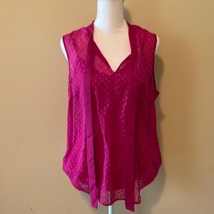 Black Rainn sleeveless top with attached cami, size M